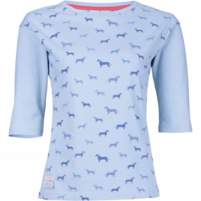 Tee Brakeburn Sausage Dog 3/4 Sleeve Mujer - Azules - Chile OBK218037